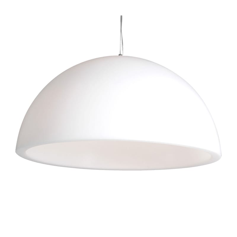 Luminaire - Suspensions - Suspension Cupole plastique blanc Ø 80 cm / Version mate - Slide - Blanc - polyéthène recyclable