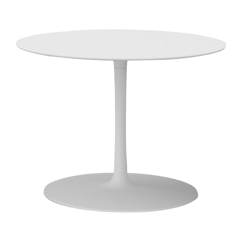 Mobilier - Tables basses - Table basse Flow métal plastique blanc / H 43 cm - MDF Italia - Blanc mat - Aluminium laqué, Cristalplant