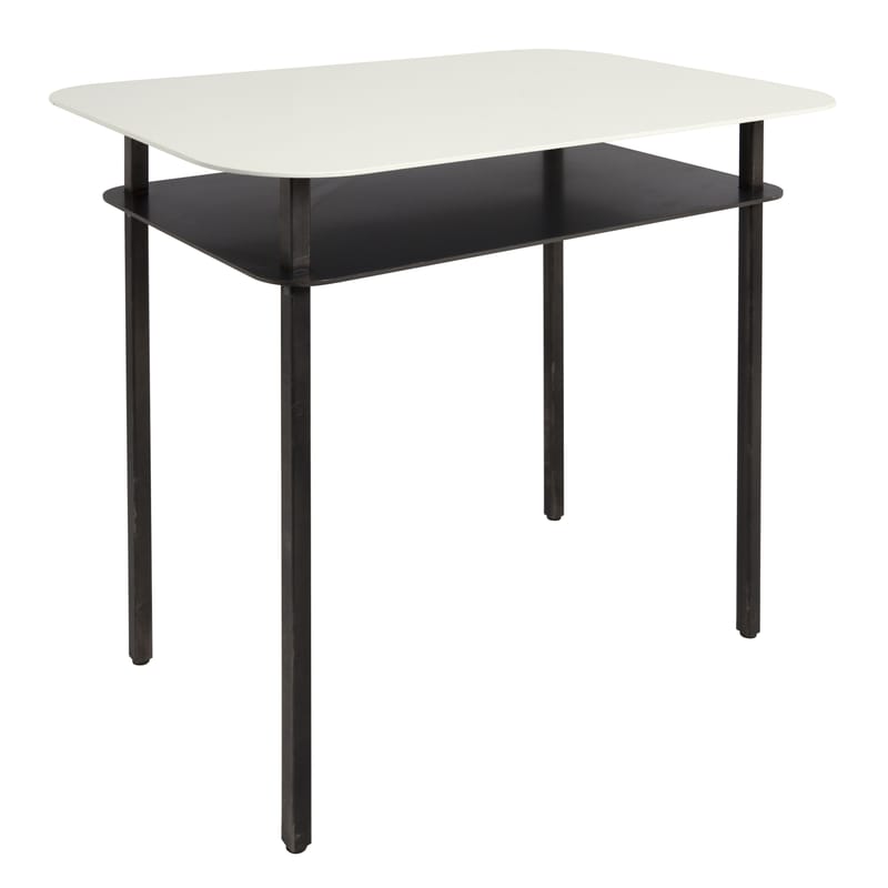 Möbel - Couchtische - Beistelltisch Kara metall schwarz beige / Nachttisch - 60 x 44 cm - Maison Sarah Lavoine - Cremefarben - Rohstahl, pulverbeschichtet
