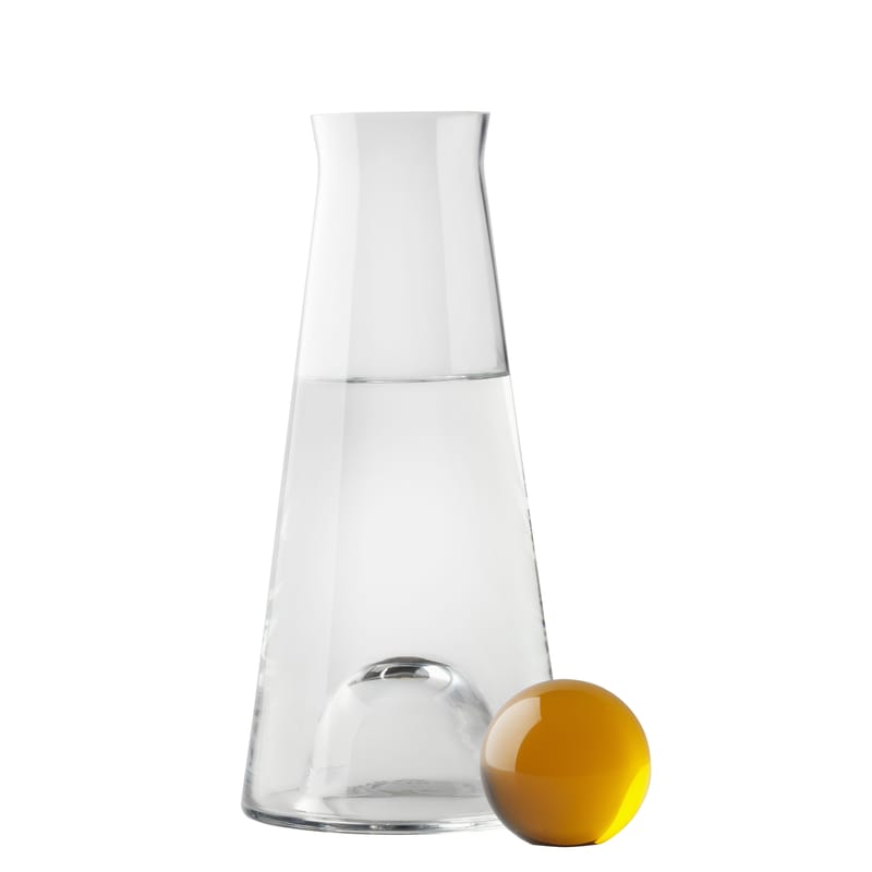 Tableware - Water Carafes & Wine Decanters - Fia Carafe - 1 L by Design House Stockholm - Clear / Amber - Cristal, Glass