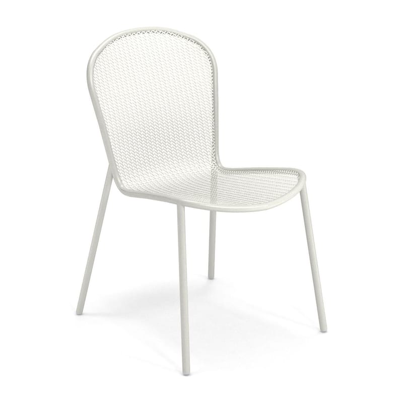 Mobilier - Chaises, fauteuils de salle à manger - Chaise Ronda XS métal blanc / L 51,5 cm - Emu - Blanc - Acier