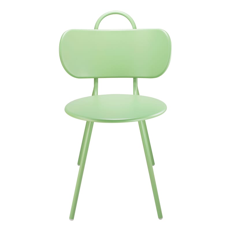 Mobilier - Chaises, fauteuils de salle à manger - Chaise Swim métal vert - Bibelo - Vert Ciel Vénitien - Acier laqué époxy