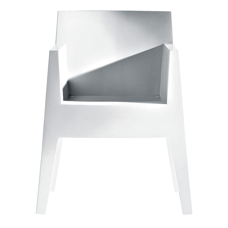 Mobilier - Chaises, fauteuils de salle à manger - Fauteuil empilable Toy plastique blanc / Philippe Starck, 1995 - Driade - Blanc - Polypropylène