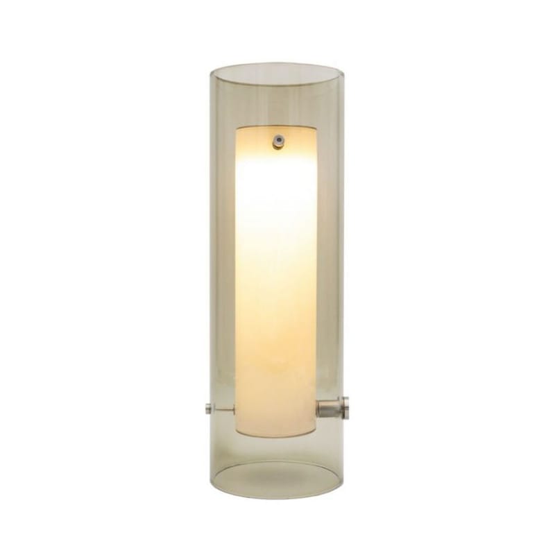 Luminaire - Lampes de table - Lampe de table Lasospesa LED verre gris / Ø 10 x H 30 cm - Fontana Arte - Gris fumé - Verre borosilicaté