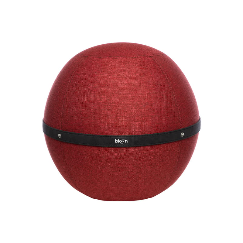 Mobilier - Poufs - Pouf Ballon Original Regular tissu rouge / Siège ergonomique - Ø 55 cm - BLOON PARIS - Rouge passion - PVC, Tissu polyester
