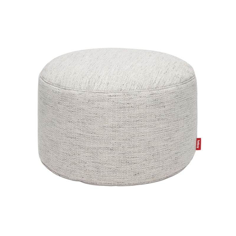 Möbel - Möbel für Kinder - Sitzkissen Point Large Mingle textil weiß beige / Ø 70 cm - Bouclé-Stoff - Fatboy - Marbre (Bouclé-Stoff) - EPS, Tissu peluche Sherpa