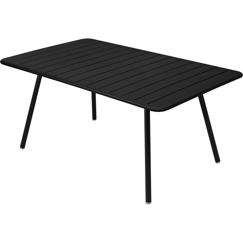 Jardin - Tables de jardin - Table rectangulaire Luxembourg métal noir / 6 à 8 personnes - 165 x 100 cm - Fermob - Réglisse - Aluminium laqué
