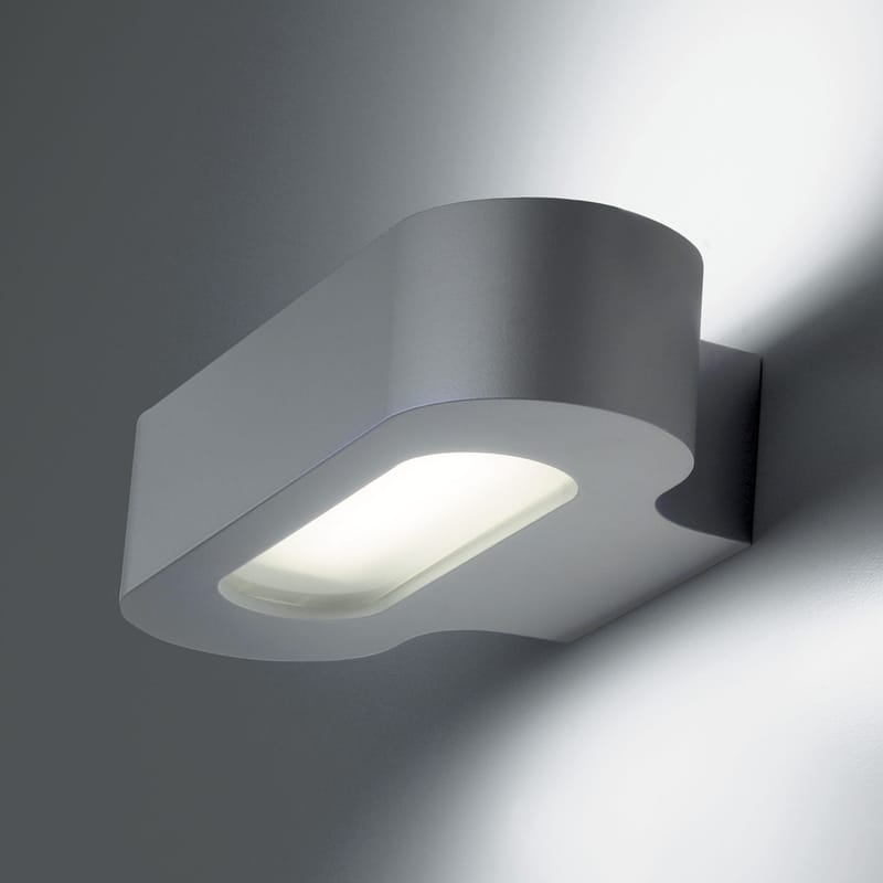 Luminaire - Appliques - Applique Talo LED métal gris / L 21 cm - Artemide - Gris - Aluminium verni