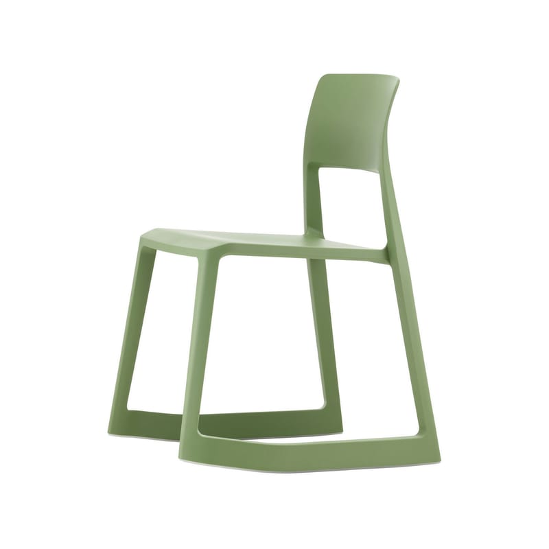 Mobilier - Chaises, fauteuils de salle à manger - Chaise Tip Ton plastique vert / Inclinable & ergonomique - Vitra - Vert inustriel - Polypropylène