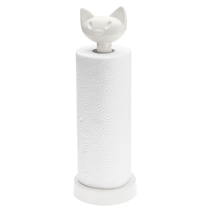 Tableware - Cleaning and storage - Miaou Kitchenroll holder plastic material white - Koziol - Opaque white - Plastic