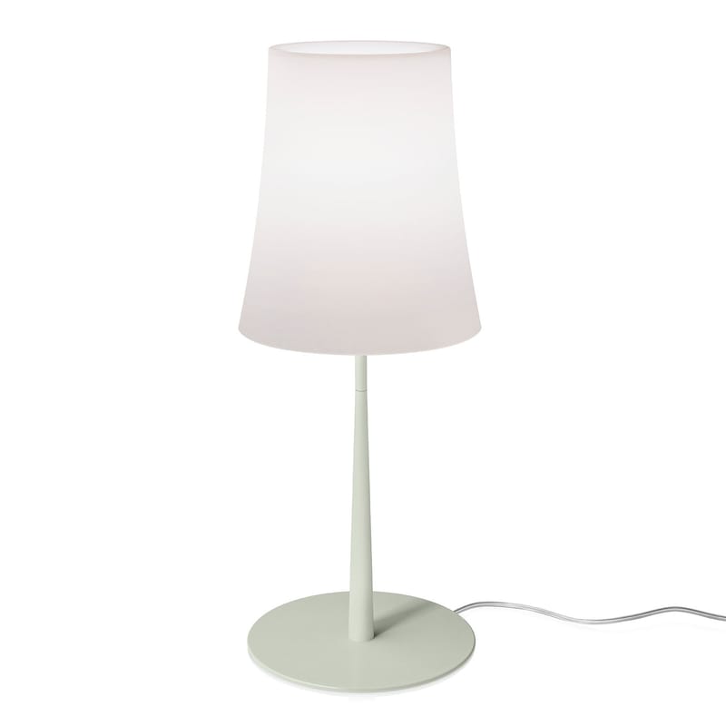 Luminaire - Lampes de table - Lampe de table Birdie Easy Large plastique vert / H 62 cm - Foscarini - Vert Sauge - Aluminium laqué, Polycarbonate