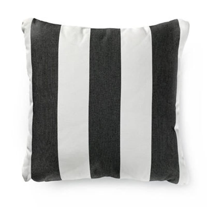 Decoration - Cushions & Poufs - Fish & Fish Outdoor cushion textile black white 50 x 50 cm - Serax - Black & white stripes - Fabric