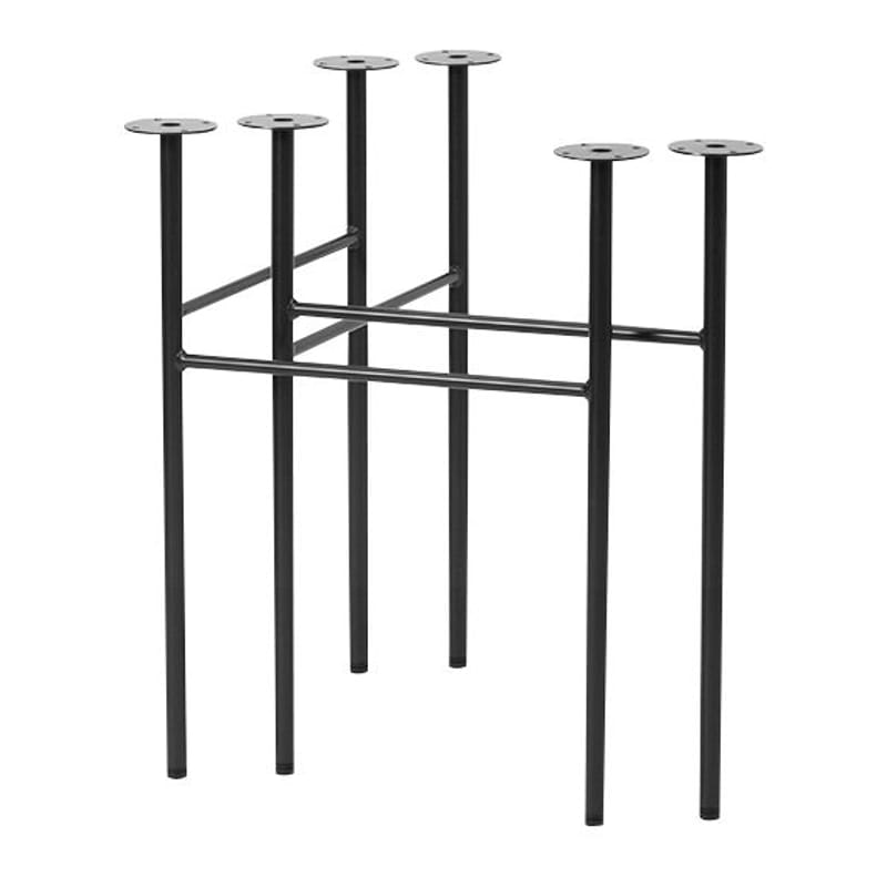 Mobilier - Bureaux - Paire de tréteaux Mingle Large métal noir / L 79 cm - Ferm Living - Tréteaux / Noir - Métal laqué époxy