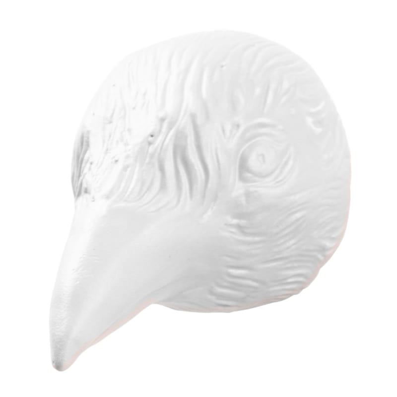 Mobilier - Portemanteaux, patères & portants - Patère Birdy céramique blanc - Domestic - Blanc / Oiseau - Céramique