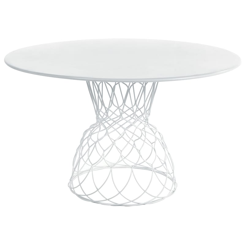 Outdoor - Garden Tables - Re-trouvé Round table metal white Ø 130 cm - Emu - White - Steel