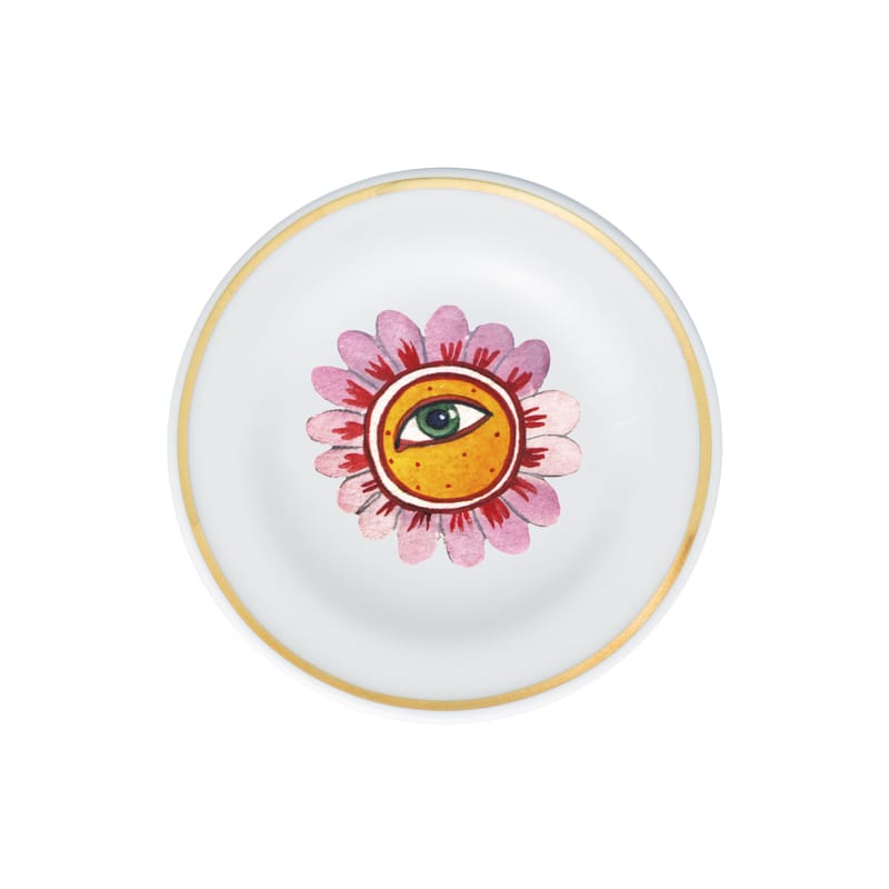 Tisch und Küche - Teller - Schale Fiore Occhio keramik bunt / Ø 9,5 cm - Bitossi Home - Blumenauge - Porzellan