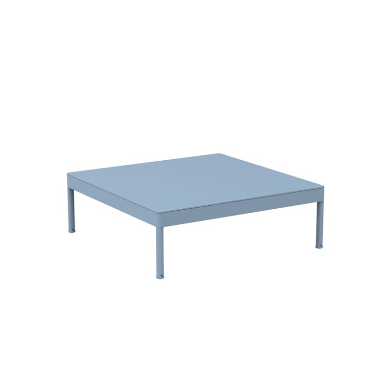 Mobilier - Tables basses - Table basse Les Arcs métal bleu / Aluminium - 80 x 80 x H 29 cm - Unopiu - Bleu - Aluminium
