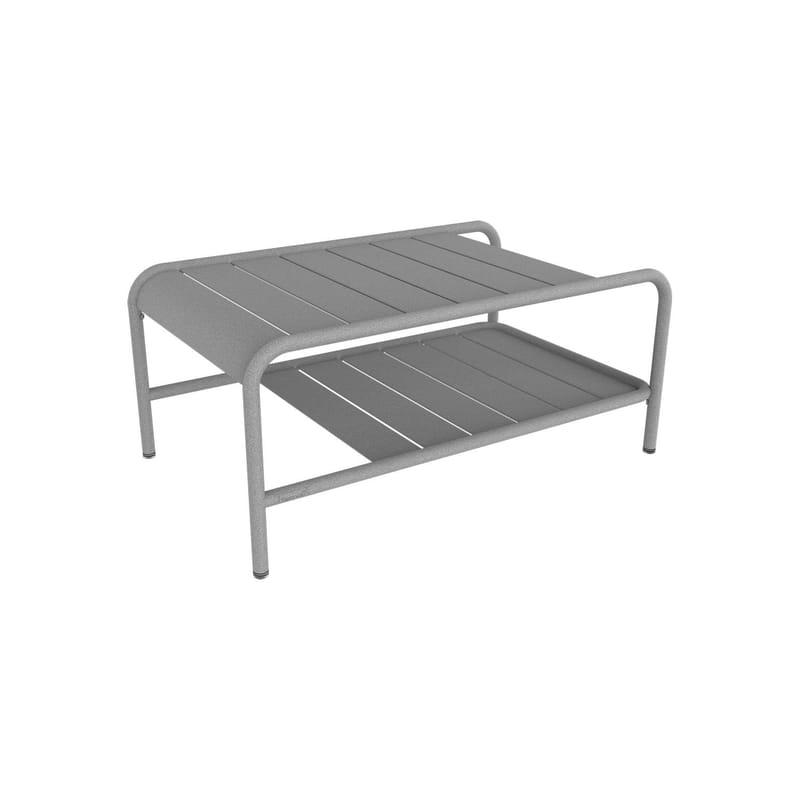 Mobilier - Tables basses - Table basse Luxembourg métal gris / 90 x 55 x H 38 cm - Fermob - Gris lapilli - Aluminium