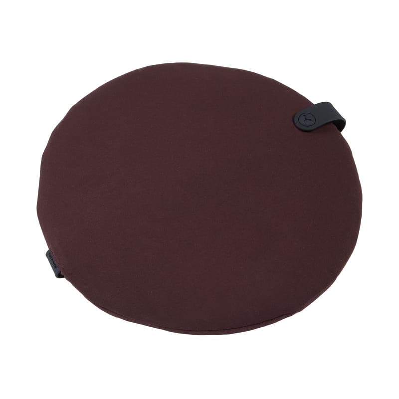 Décoration - Coussins - Galette de chaise Color Mix tissu rouge violet / Ø 40 cm - Fermob - Lie de vin - Mousse, Tissu acrylique