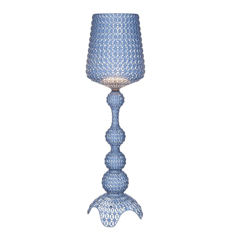 Luminaire - Lampadaires - Lampadaire Kabuki Indoor plastique bleu / LED - Pour l\'intérieur - H 165 cm - Kartell - Bleu transparent - Technopolymère thermoplastique