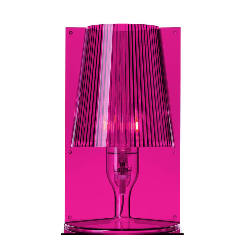 Luminaire - Lampes de table - Lampe de table Take plastique rose / Polycarbonate 2.0 - Ferruccio Laviani, 2003 - Kartell - Rose fuchsia - Polycarbonate 2.0