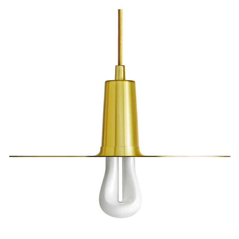 Lighting - Pendant Lighting - Drop Hat Pendant metal gold Brushed brass - Plumen - Brass - Brushed brass finished steel