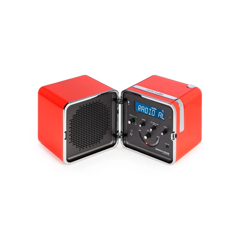 Décoration - High Tech - Radio portable Radio.Cubo 50 plastique orange / Enceinte Bluetooth - 1964 - Brionvega - Orange Soleil - ABS