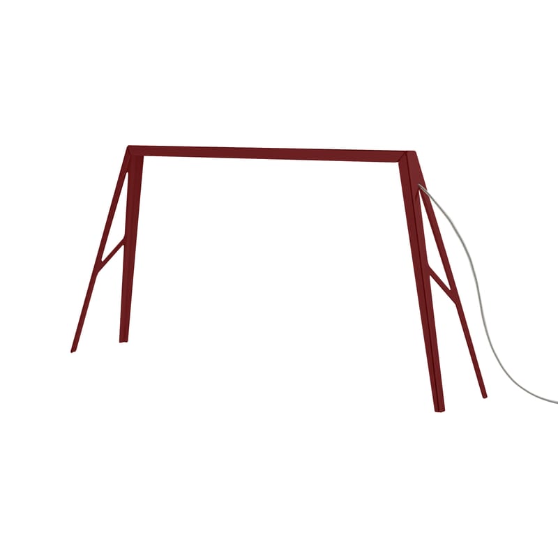 Bridge 1 LED Table lamp metal red L 49 x H 26 cm Foscarini