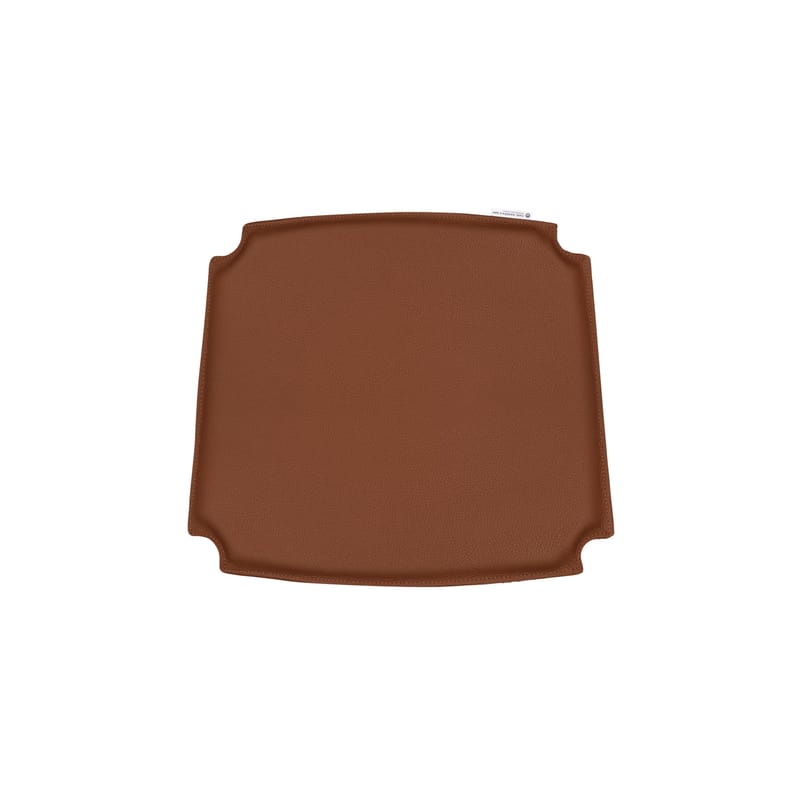 Mobilier - Chaises, fauteuils de salle à manger - Accessoire  cuir marron / Coussin pour Wishbone Chair - CARL HANSEN & SON - Cuir marron (Loke 7748) - Cuir, Mousse polyuréthane