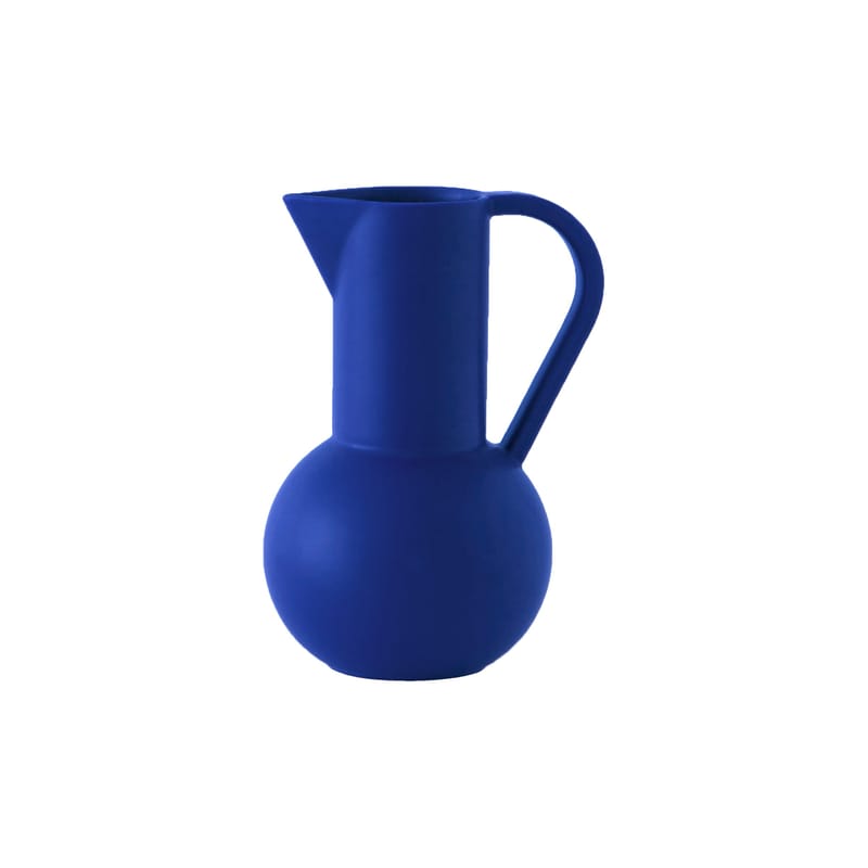 Table et cuisine - Carafes et décanteurs - Carafe Strøm Small céramique bleu / 0,75 L - H 20 cm / Fait main - raawii - Bleu Horizon - Céramique