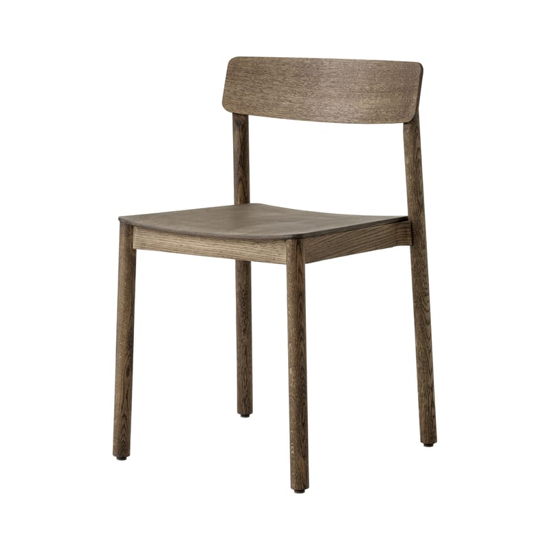 Mobilier - Chaises, fauteuils de salle à manger - Chaise empilable Betty TK2 bois marron - &tradition - Chêne fumé - Chêne fumé massif, Contreplaqué