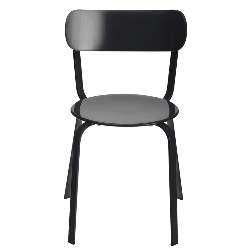 Mobilier - Chaises, fauteuils de salle à manger - Chaise empilable Stil métal noir - Lapalma - Métal laqué noir - Métal laqué