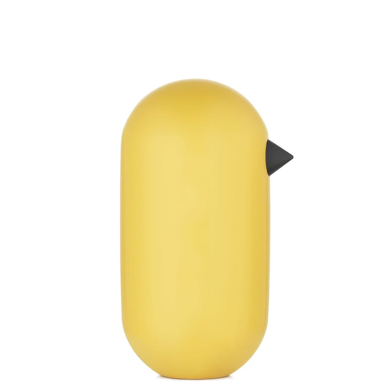 Décoration - Pour les enfants - Figurine Little Bird bois jaune / H 10 x Ø 5,2 cm - Normann Copenhagen - Jaune - Chêne laqué