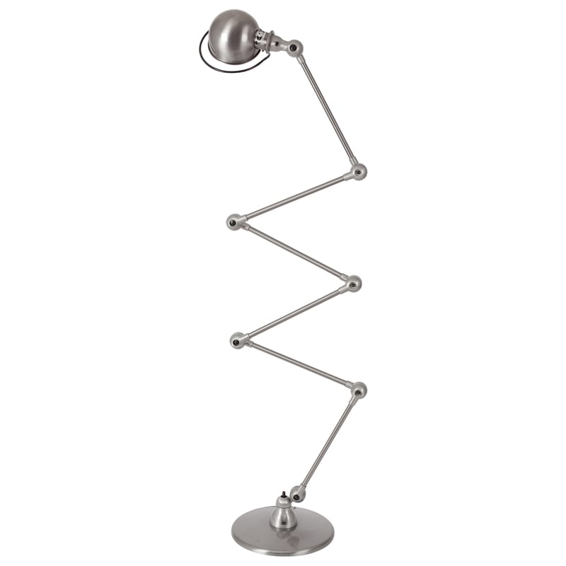 Lighting - Floor lamps - Loft Zigzag Floor lamp - 6 arms - H max 240 cm by Jieldé - Brushed stainless steel - Brushed stainless steel
