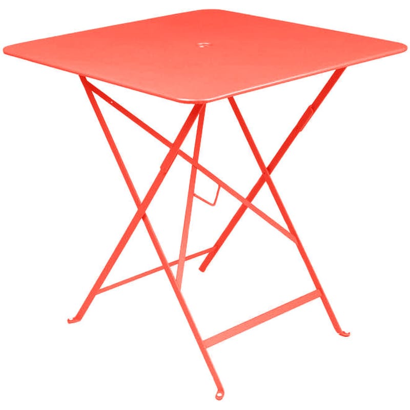 Outdoor - Garden Tables - Bistro Foldable table metal red - Fermob - Nasturtium - Lacquered steel