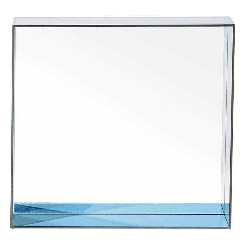 Accessoires - Accessoires salle de bains - Miroir mural Only me plastique bleu / L 50 x H 50 cm - Philippe Starck, 2012 - Kartell - Bleu - PMMA