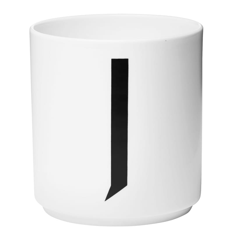 Table et cuisine - Tasses et mugs - Mug A-Z céramique blanc / Porcelaine - Lettre J - Design Letters - Blanc / Lettre J - Porcelaine de Chine