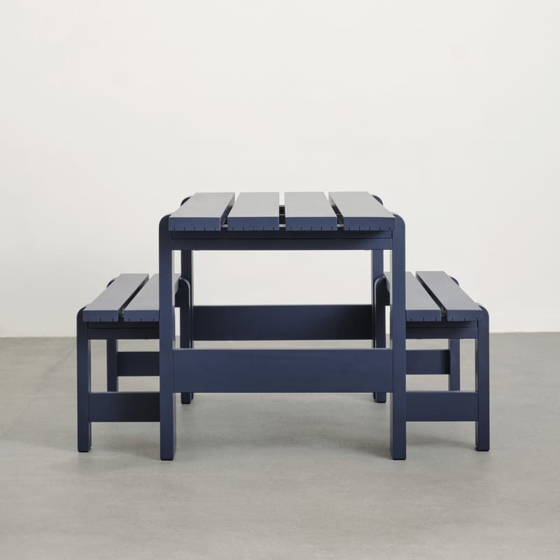 Navy blue patio sales side table