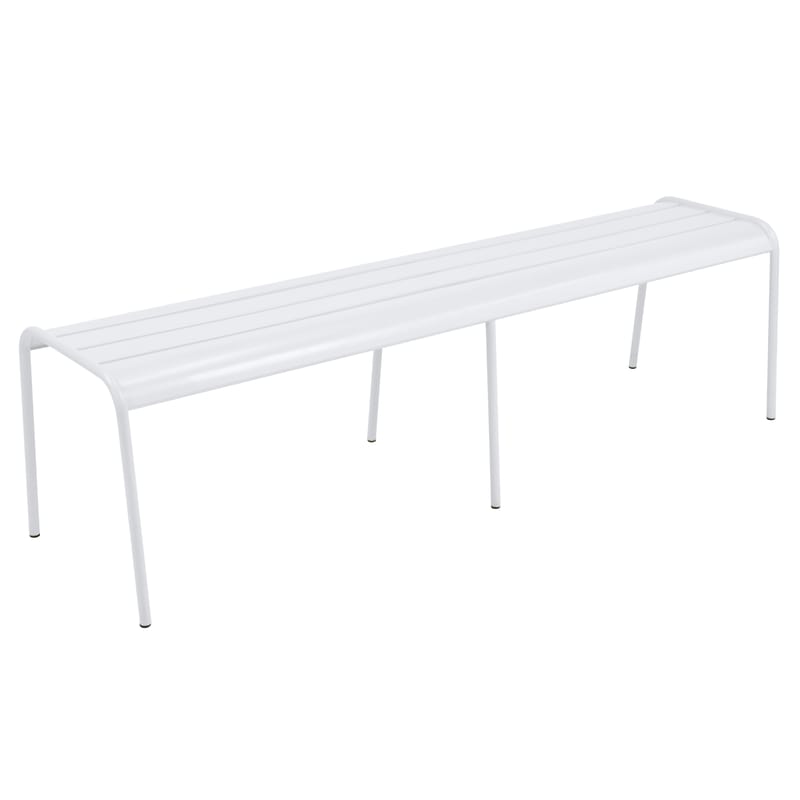 Möbel - Bänke - Bank Monceau XL metall weiß / L 160 cm - 3- bis 4-Sitzer - Fermob - Baumwollweiß - bemalter Stahl