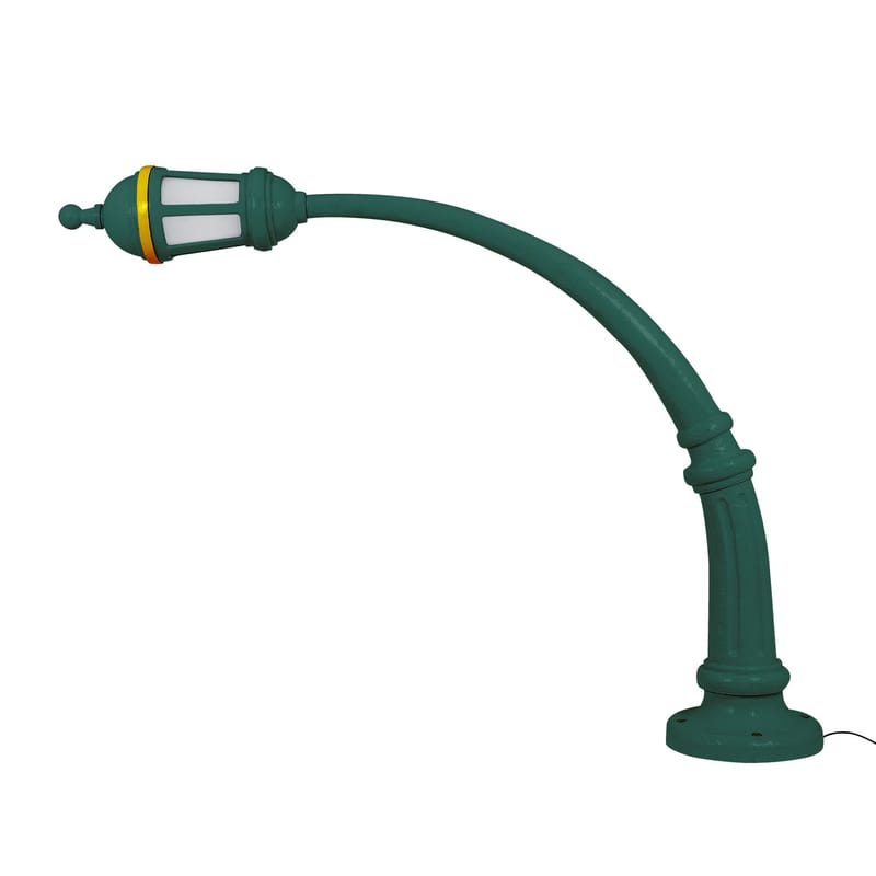Luminaire - Lampadaires - Lampadaire Street Lamp Indoor plastique vert / Résine - L 242 x H 190 cm - Seletti - Vert - Acrylique, Ciment, Résine