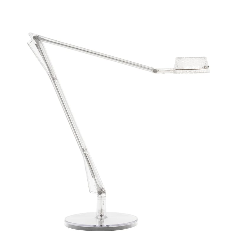 Luminaire - Lampes de table - Lampe de table Aledin DEC LED plastique transparent / Diffuseur rond - Kartell - Transparent - Aluminium anodisé, Polycarbonate