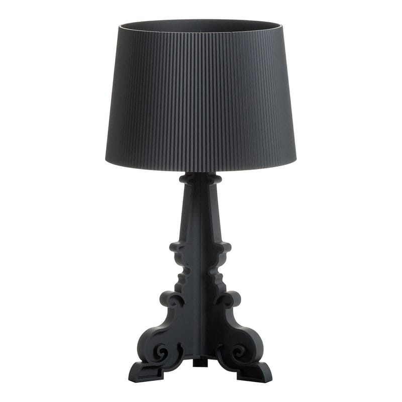 Luminaire - Lampes de table - Lampe de table Bourgie plastique noir / Version mate - H 68 à 78 cm - Ferruccio Laviani, 2004 - Kartell - Noir mat - Polycarbonate 2.0