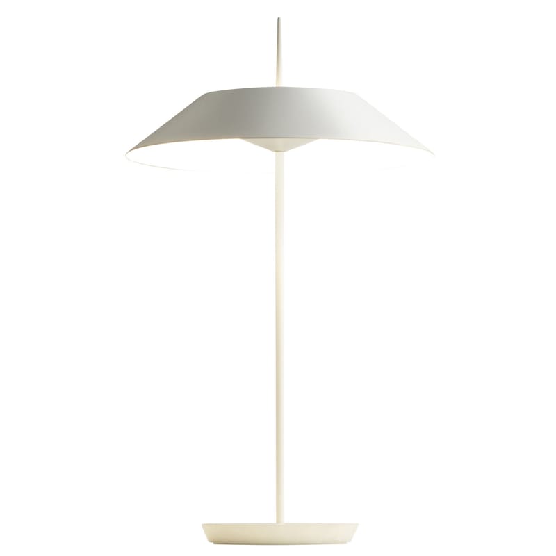 Luminaire - Lampes de table - Lampe de table Mayfair LED métal plastique blanc / H 52 cm - Vibia - Blanc mat -  Zamak, Acier, Méthacrylate