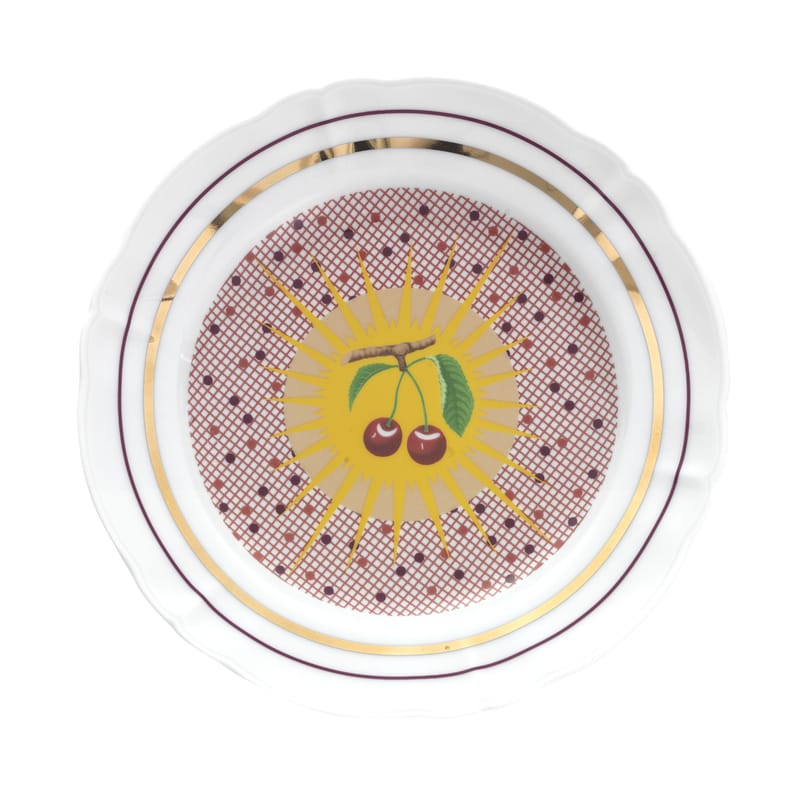 Tableware - Plates - Bel Paese - Ciliege Plate ceramic multicoloured / Ø 20.5 cm - Bitossi Home - Cherry - China