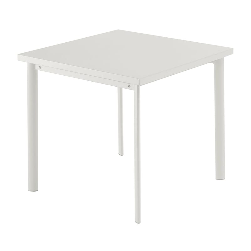 Outdoor - Garden Tables - Star Table - Square - 70 x 70 cm by Emu - Matt white - Galvanized sheet, Stainless steel, Varnished steel