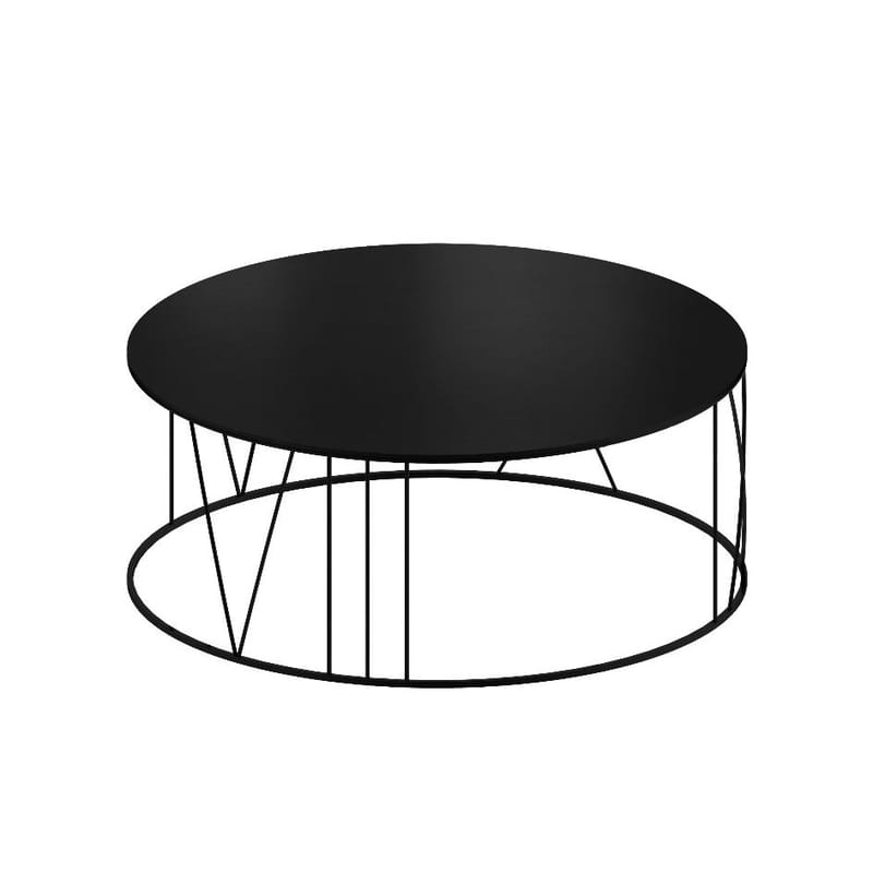 Mobilier - Tables basses - Table basse Roma Large métal noir / Ø 100 cm - Zeus - Noir cuivré sablé - Acier