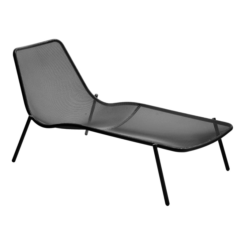 Outdoor - Sonnenliegen, Liegestühle und Hängematten - Transat fixe Round metall schwarz - Emu - Schwarz - Stahl