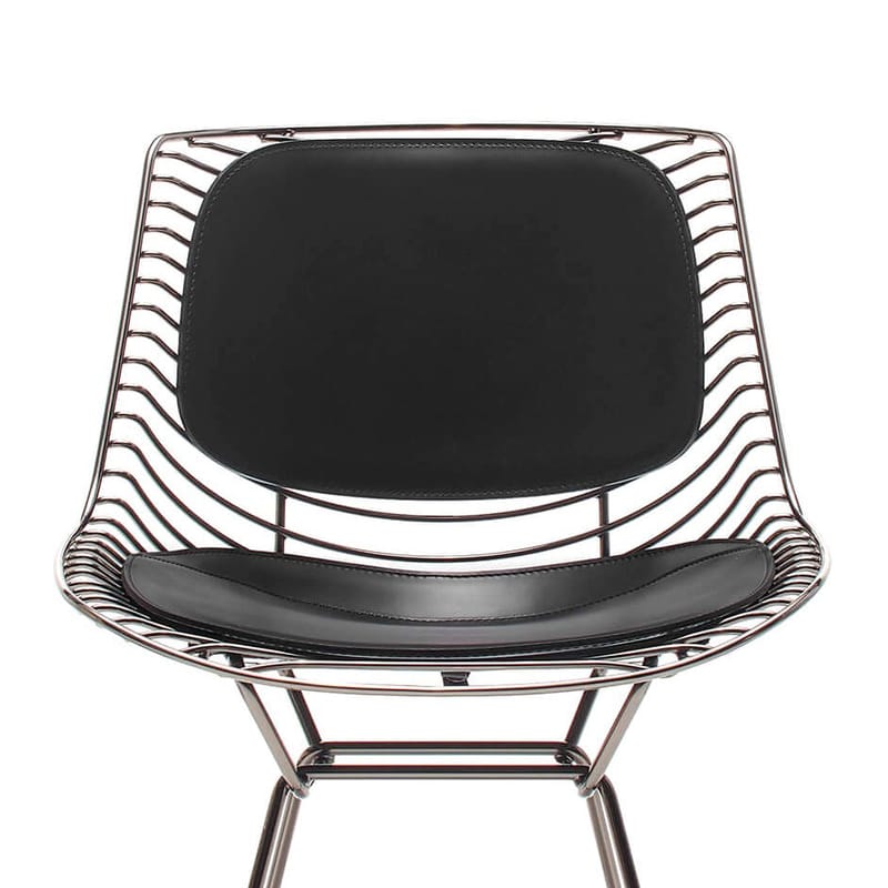 Mobilier - Chaises, fauteuils de salle à manger - Accessoire  cuir noir / Set 2 coussins cuir pour chaise & fauteuil Flow Filo - MDF Italia - Cuir noir - Cuir sellier pleine fleur