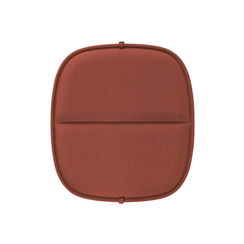 Décoration - Coussins - Accessoire  tissu rouge / Coussin assise - Pour fauteuil bas HiRay - Recyclé - Kartell - Rouge brique - Polyuréthane, Tissu recyclé