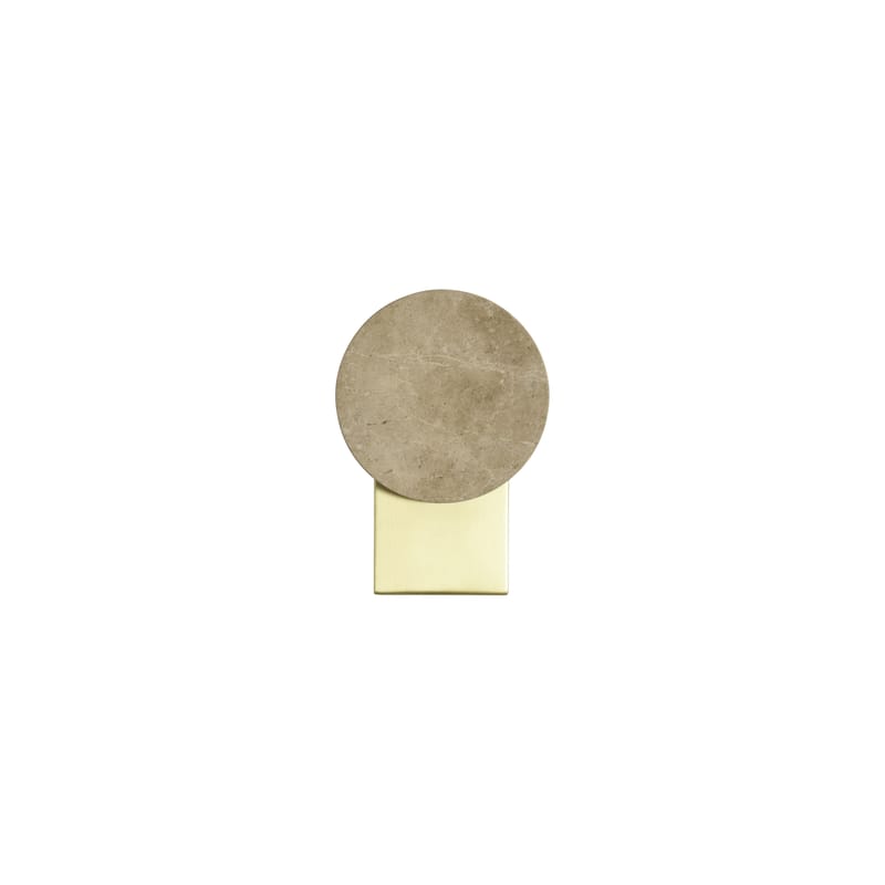 Luminaire - Appliques - Applique Laga pierre beige / Marbre - L 16 x H 23,5 cm - ENOstudio - Marbre beige / base laiton - Laiton, Marbre